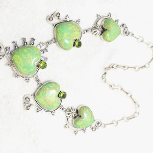 Collar de Plata de Ley Navajo de Estilo Vintage Único, Hecho a Mano con Turquesa Natural Azul y Cadena de Latón - Product Image 4