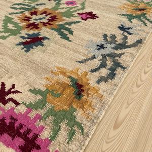 พรมกิลิมขนสัตว์ทอมือ ลายเรขาคณิต หลากสี พรมปูพื้นกันลื่น เป็นมิตรกับสิ่งแวดล้อม ขนหนา ขนเรียบ ทันสมัย ทำด้วยมือ - Product Image 3