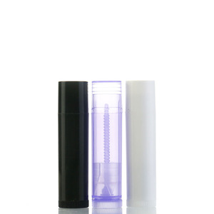 En stock <span class=keywords><strong>Tube</strong></span> de rouge à lèvres <span class=keywords><strong>rond</strong></span> de luxe de 5ml bouchon à vis en <span class=keywords><strong>plastique</strong></span> PE 100pcs vide mini emballage cosmétique rotatif - Product Image 2