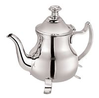 Théière classique marocaine Shah en laiton antique et argent, pour la table de mariage, l'usage domestique et commercial, en métal massif et lourd, idéale pour l'espresso