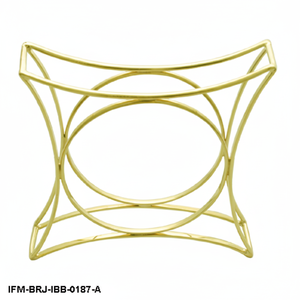 Brazalete Geométrico de Latón Hecho a Mano, Brazalete Abierto de Alambre Tridimensional Arquitectónico, Joyería Modernista Minimalista para Mujer - Product Image 6