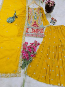 Nouvelle robe traditionnelle pakistanaise de qualité supérieure pour filles, tenue de soirée en georgette, costume fantaisie, designs de couture Salwar lancés - Product Image 5