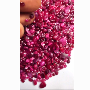 920 piezas de rubí natural de 4mm a 7mm cabujón de pera ovalado redondo 300 CTS lote Iroc ventas piedras preciosas sueltas de alta calidad US $120 para todos - Product Image 4