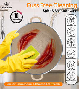 Ultra-Premium Classic Design 6-Piece Granite Non-Stick <b>Cookware</b> <b>Set</b> with Multi-Layer Coating - Product Image 5