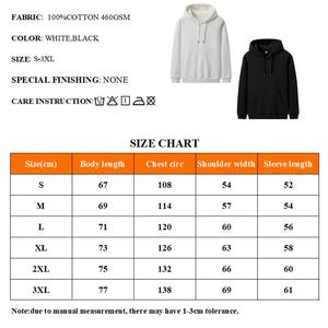 Sudaderas con Capucha para Hombre al por Mayor de Alta Calidad, 460 Gramos, 100% Algodón, Talla Grande, Color Sólido, Lisas - Product Image 6