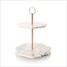 Marble Cake Stand 2 Tier Crystal Cake Base Stand <b>Swing</b> Cake Stand for Wedding Birthday Party Decoration for Holder - Product Image 2