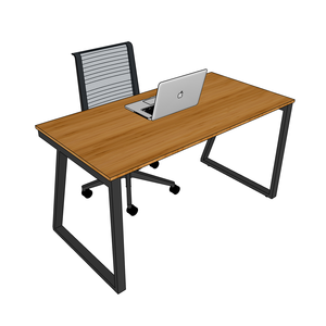 BFTB2005 Minimalist Design Trapez Bamboo II <b>Desk</b> 140x70cm with Assembled Metal Legs - Product Image 4