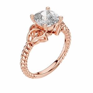 2.43ct Cushion Cut Moissanite Solitaire <b>Ring</b> 925 Sterling <b>Silver</b> Engagement and Wedding <b>Band</b> Handmade Prong Setting Bridal <b>Ring</b> - Product Image 5