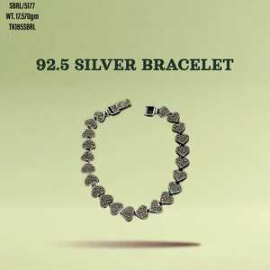 2023 nouveau 925 argent Sterling Zircon diamant pierre ronde coeur Bracelet plaqué or Fine cadeau bijoux pour femmes/femme pour les fêtes - Product Image 1