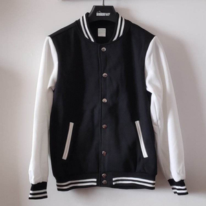 2025 OEM hommes col montant classique bleu Varsity Letterman Varsity veste pour hommes avec bande de cuir blanc veste chauffante d'hiver - Product Image 4