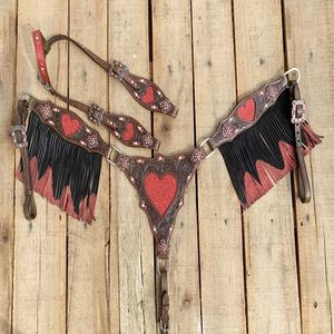 ชุดขี่ม้าตะวันตก100% หนังอาร์เจนตินามีความทนทานหนังนิกเกิลชุดบังเหียนม้า - Product Image 3