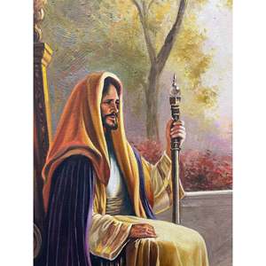 Ritratto di Gesù Dipinto a Mano 36x24 Pollici, Stile Moderno, Dipinto a Olio di Gesù, Dimensioni Personalizzabili, Arte Murale ad Acquerello per Soggiorno - Product Image 6