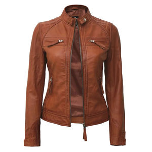 Haute Qualité Femmes Hiver Solide Couleur Stand En Cuir Fermeture Éclair Manteau Veste Manteau Femmes Manteaux À Manches Longues De Base Vestes - Product Image 4