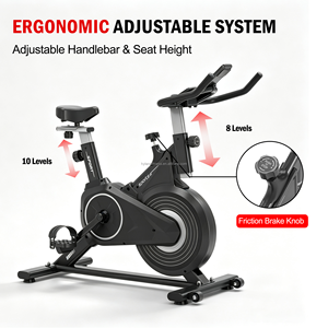 Bicicleta Estática de Acero Unisex para Gimnasio en Casa, Bicicleta de <span class=keywords><strong>Spinning</strong></span> para Ejercicio en Interiores, Bicicletas Estacionarias para <span class=keywords><strong>Fitness</strong></span> en Casa - Product Image 4