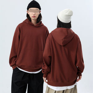 เสื้อสเวตเตอร์แบบสวมหัวมีฮู้ดสำหรับผู้ชายเสื้อสเวตเตอร์ฤดูหนาวแบบลำลองมีกระเป๋าด้านหน้าพิมพ์ลายย้อมสีเรียบ - Product Image 4