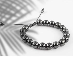 Precio barato y gran calidad en Soha ágata piedra Natural hematita cuentas redondas de cristal pulseras ajustables de 8 mm para energía - Product Image 4