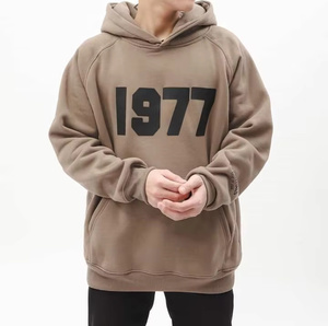 Sweat-shirt d'hiver personnalisé 100% coton lourd 380gsm pour hommes broderie sweat à capuche imprimé propriétés anti-rétrécissement placement avant - Product Image 2