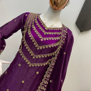 Nueva llegada de seda de Bollywood Kurta Set para mujeres bordado Dupatta traje de tendencia para fiesta precio barato oferta a granel - Product Image 1