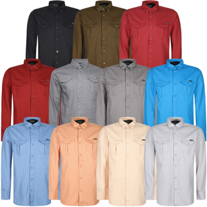 Camisas transpirables para hombre a precio de fábrica, camisa informal de manga larga de punto con estampado de logotipo personalizado pesado para la temporada Primavera Otoño Invierno - Product Image 1