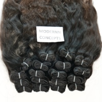 Extensiones de Cabello Humano Ondulado Remy Indio 100% de Alta Calidad, Sin Procesar, Cabello Virgen de Templo, Cutícula Alineada, Doble Trama a Máquina