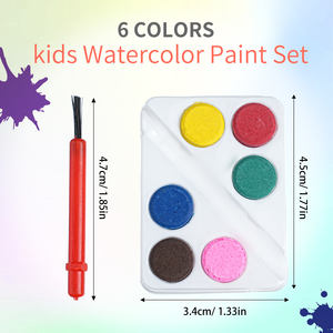 Haute Qualité Mini Poudre Peinture Peinture Enfants <span class=keywords><strong>Aquarelle</strong></span> Peinture Art Fournitures 6 Couleurs <span class=keywords><strong>Portable</strong></span> <span class=keywords><strong>Aquarelle</strong></span> Peinture <span class=keywords><strong>Kit</strong></span> - Product Image 2