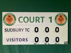 Manual Scoreboard Large 120 X 60 Cm For Tennis Padel Basketball Handball Unperishable For All Weather Outdoor Or Indoor