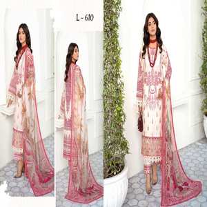 Ramsha Volume Mashaal Collection de mariage de luxe 3 pièces pour femmes Costumes traditionnels en mousseline de soie Broderie lourde Pelouse pakistanaise indienne - Product Image 2