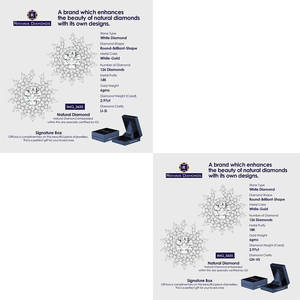 ต่างหูทองคำขาว10K ดีไซน์ใหม่ล่าสุดพร้อมเพชรจากอินเดีย - Product Image 1