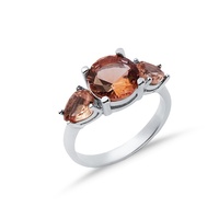 Bague en forme de zultanite ronde et poire de 9 mm en argent sterling 925 plaqué rhodium pour acheteur en gros