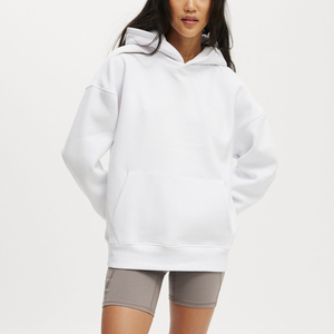 Sweat-shirt à capuche pour femme, surdimensionné, à épaules tombantes, en coton 100%, poids lourd, nouvelle arrivée, manches longues, décontracté - Product Image 6