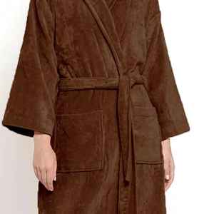 Peignoir Long en Polaire 100% Coton pour Femme Peignoir de Luxe Hôtel Spa Gym avec Logo Imprimé pour la Maison et le Sport pour Hommes et Femmes - Product Image 5