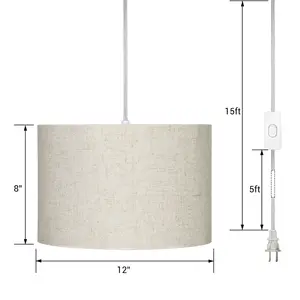 2022 best selling factory direct sale low price Hanging Fixture white Light Single Drum Pendant For Dining/Living Room Bedroom
