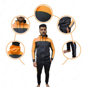 2 piezas cremallera Jogger Slim Fit fútbol personalizado para hombre Jogging algodón deportes hombres ropa deportiva chándal para hombre - Product Image 5