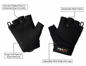 RexFit Sport Fitness Training Gym Gloves Wrist Support | Exercise Workout Gloves <b>for</b> Weight Lifting, Pull <b>Ups</b>, Cycling & Gym - Product Image 5