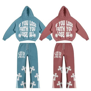 Sweat à capuche évasé 500 GSM personnalisé survêtement polaire brodé avec appliques complètes Style personnalisé pour la saison hivernale - Product Image 6