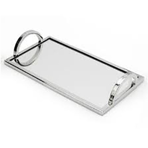 ถาดแก้วโลหะสำหรับตกแต่งสุดสร้างสรรค์ถาดเครื่องประดับทำจากเงินทรงกลมสำหรับตกแต่งบ้านและงานแต่งงาน - Product Image 4