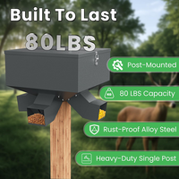 Mangeoire automatique pour cerfs JH-Mech Game Hunting Feeder, résistante aux intempéries, 80 lb, en métal, à gravité, robuste, avec 4 ports d'alimentation