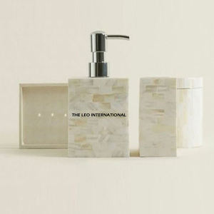 Nouvelle dernière collection d'ensembles de salle de bain en métal en acier inoxydable nacre pour la décoration d'hôtel à la maison de luxe moderne - Product Image 1