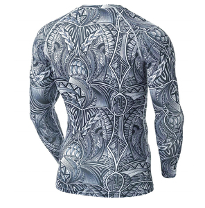 Long Sleeve Rash Guard For <b>Men</b> Doodling-Art Style New Custom Made Premium Quality <b>Men's</b> MMA Rash Guard 2025 - Product Image 2