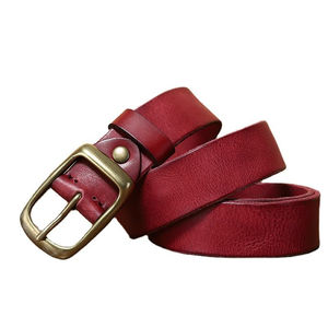 Cinturón informal de piel de vaca auténtica de capa superior para hombre, diseño hecho a mano con hebilla de acero de serpiente OEM de Pakistán - Product Image 6