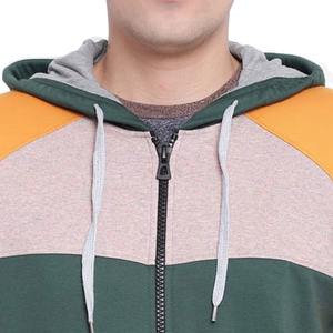 Sudaderas básicas de precio barato con cremallera de alta calidad Diseño a rayas hombres Casual 100% algodón sudaderas con capucha transpirables - Product Image 5