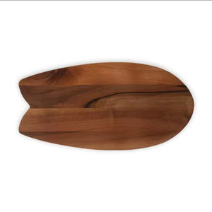 Planche à découper ronde en bois classique faite à la main demi fleurs en émail pour cuisine utilisation de légumes en gros - Product Image 1