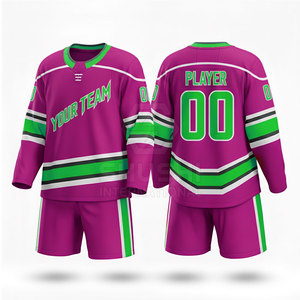 Tenues de hockey sur glace professionnelles, entièrement personnalisées, kit de sublimation, service OEM, respirant, séchage rapide, taille adulte - Product Image 5