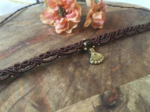 Collar de Macramé Estilo Boho, Cordones de Colores Mezclados, Chapado en Oro de 18K, Joyería Ajustable Hecha a Mano - Product Image 4