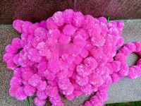 Karangan bunga Marigold buatan 4 kaki, untuk dekorasi India latar belakang untuk upacara Haldi dan dekorasi pemanasan rumah