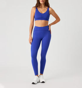 Ensemble de soutien-gorge de sport et leggings sans couture pour femmes, tenue de yoga taille haute, ensemble de vêtements de sport assorti pour la salle de sport et le fitness - Product Image 1