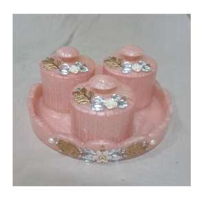 Ensemble de pots à fruits secs en résine écologique TIMELESS CRAFT de qualité supérieure, design peint à la main, couleur personnalisée pour cadeau, fabriqué en Inde - Product Image 1