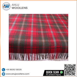 Couverture douce en laine d'érable foncé de nouvelle conception à un prix abordable du fabricant indien - Product Image 2