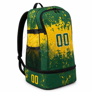Mochila de Viaje para Fútbol, Bolsa de Fútbol Personalizada con Compartimento Inferior para Zapatos, Bolsillo Lateral para Balón, Compartimentos con Cierre, Nailon, 50-70L - Product Image 2