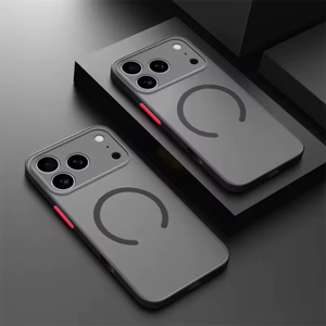 Coque de téléphone magnétique translucide antichoc pour iPhone 17 16 15 14 13 Pro Max Plus, compatible avec la recharge sans fil Air - Product Image 1